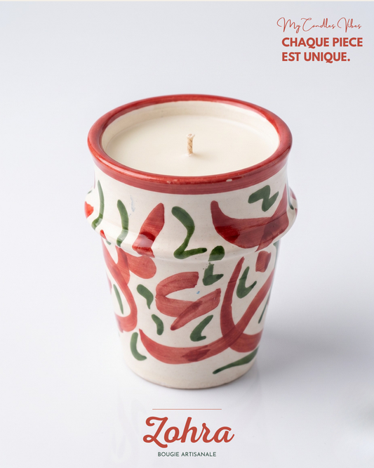 Coffret Trio Asilah : 3 Bougies en Terre Cuite Peintes Main | Collection Fès