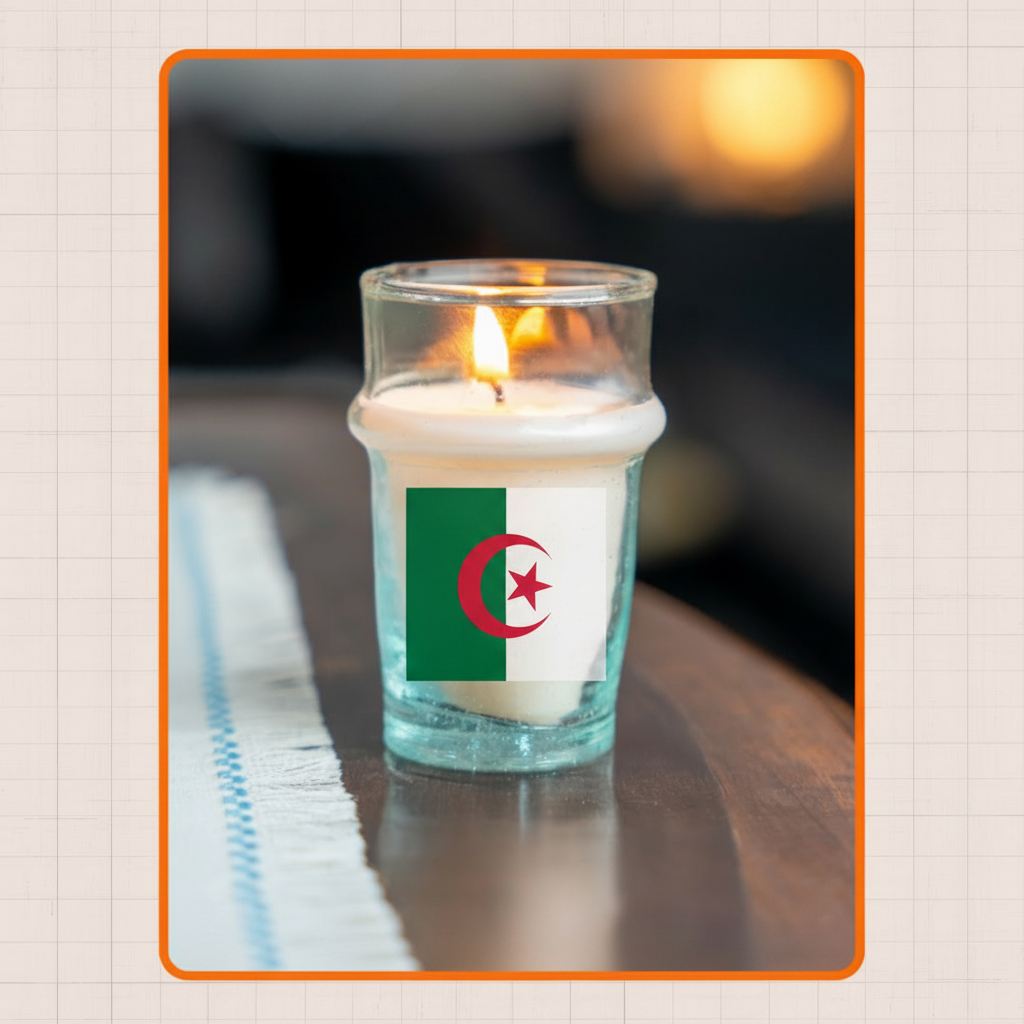Pack 4 Bougies Lune Algérie Coupe du Monde 2026